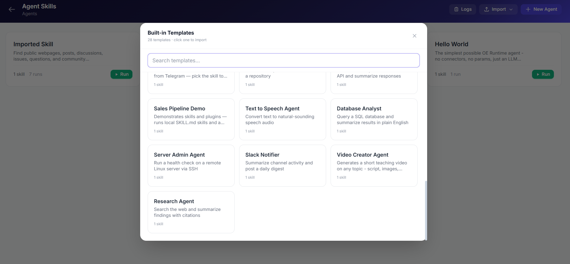 Built-in Agents and Skills